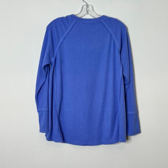 Wildfox Haley Brushed Purple Orchid V Neck Long Sleeve Thermal Sweater Top Small - Picture 6 of 9
